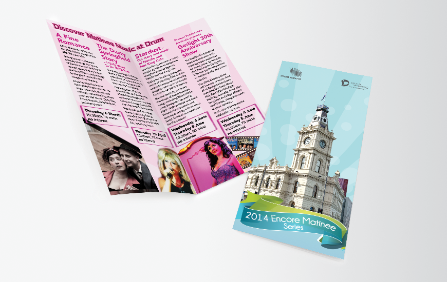 City of Greater Dandenong DL brochure design. 2014 Encore brochure