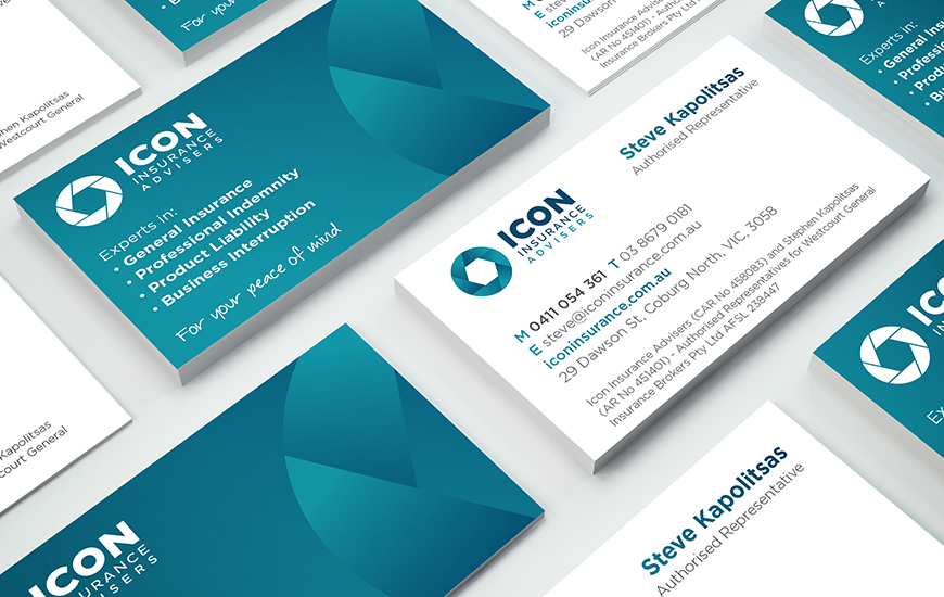 Synkd Icon Insurance business cards